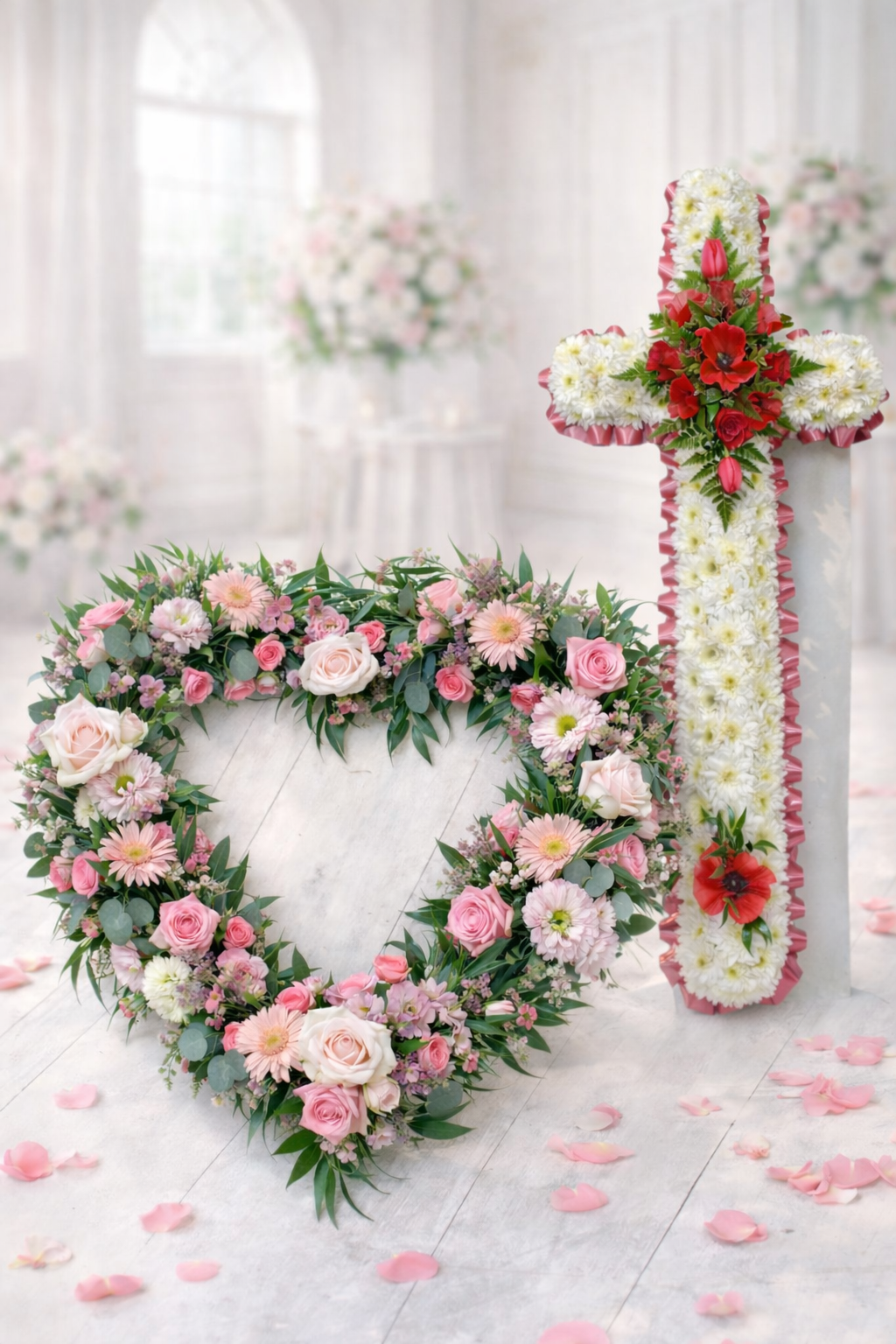 Hearts & Crosses Funeral Tributes
