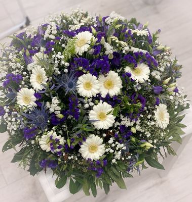 Purple and White Posy