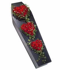 Trio of Hearts Coffin Spray