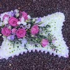 Chrysanthemum Based Pillow with Ribbon